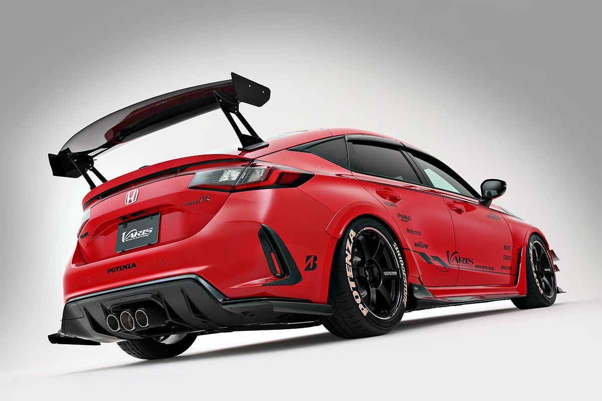 Varis Arising-I Carbon Rear Garnishes for the FL5 Honda Civic Type R